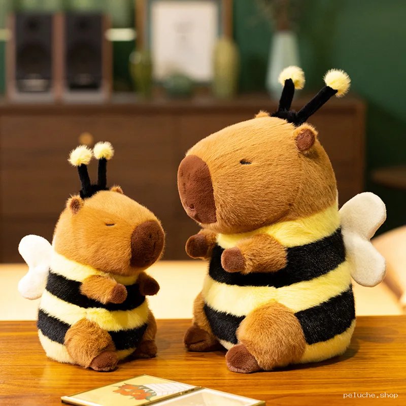 Peluche Capybara Abeille - Doudou Original et Mignon