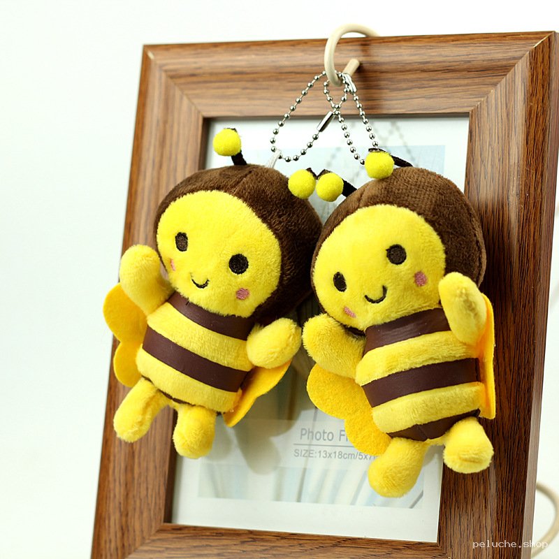 Porte-clés Abeille en Peluche Mignonne - Paire Douce
