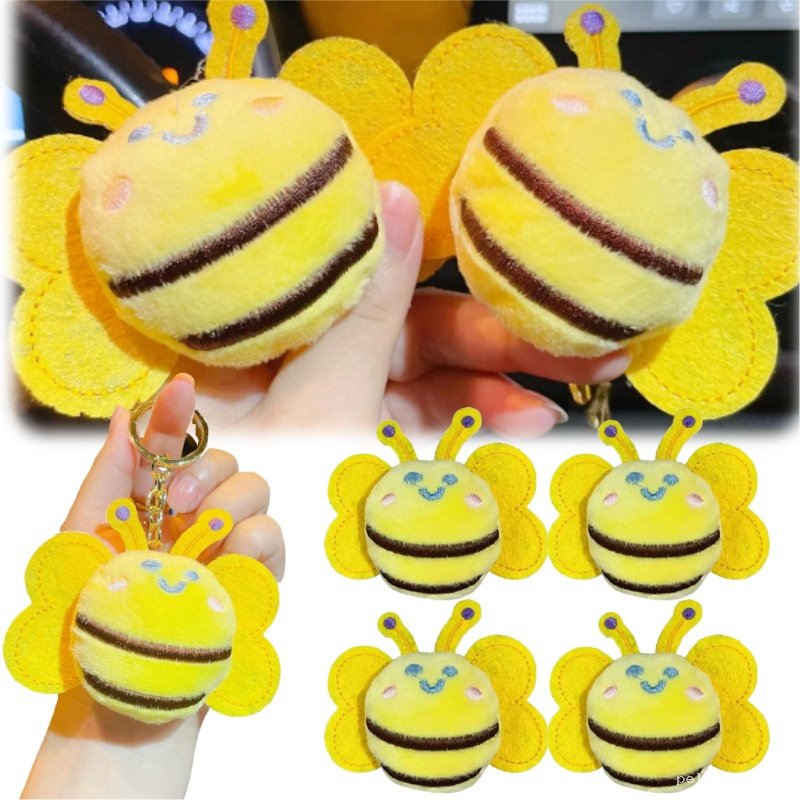 Porte-clés Abeille en Peluche Mignonne – Accessoire Sac