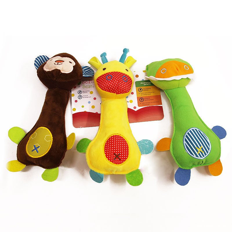 Hochets Doux & Mordillements Animaux pour Bébé - Éveil Sensoriel