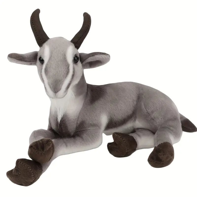 Peluche Gazelle Grise - Doudou Animal Réaliste et Doux