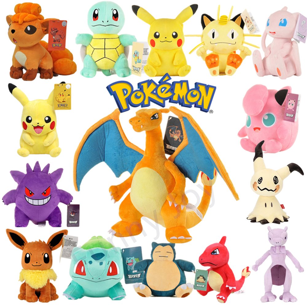 Peluches Pokémon Originales - Dracaufeu, Pikachu & plus