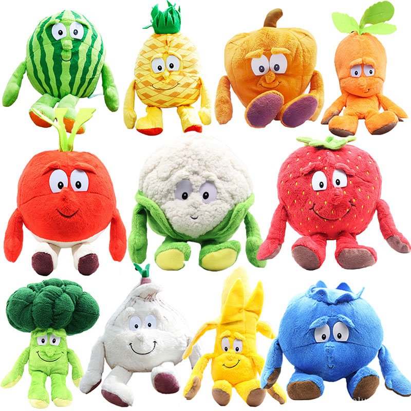Peluches Fruits et Légumes Rigolos | Jouets Doux pour Enfants