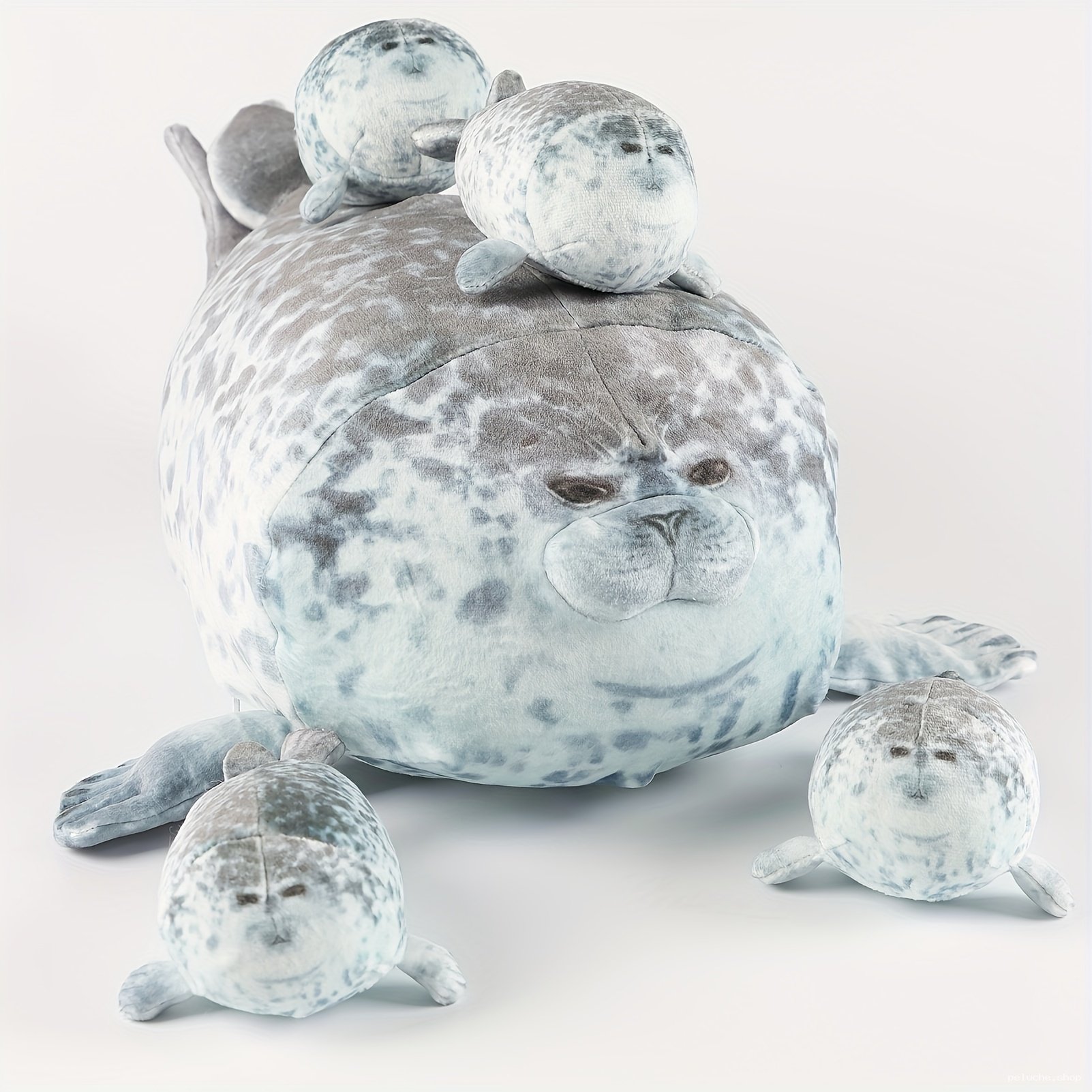 Set Peluches Phoques Maman et Bébés - Douceur Océane