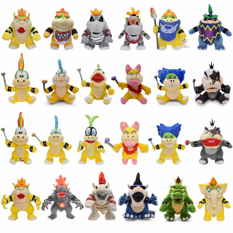 Peluches Super Mario: Bowser, Koopalings et amis