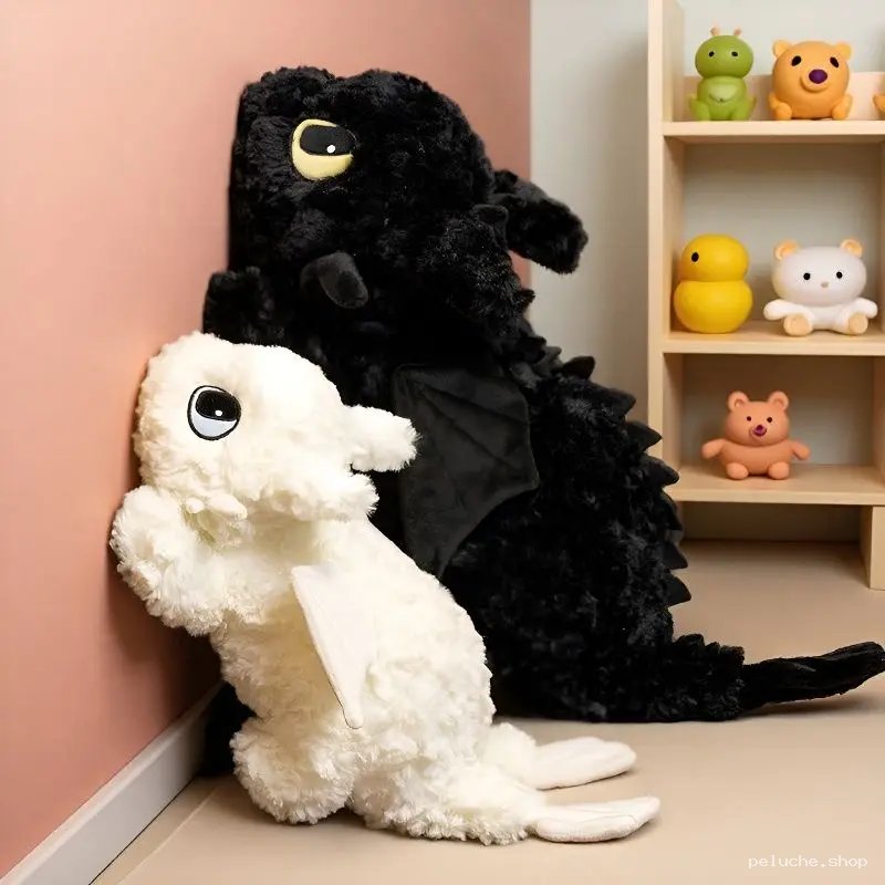 Duo Peluches Dragons: Furie Nocturne et Furie Éclair Douces