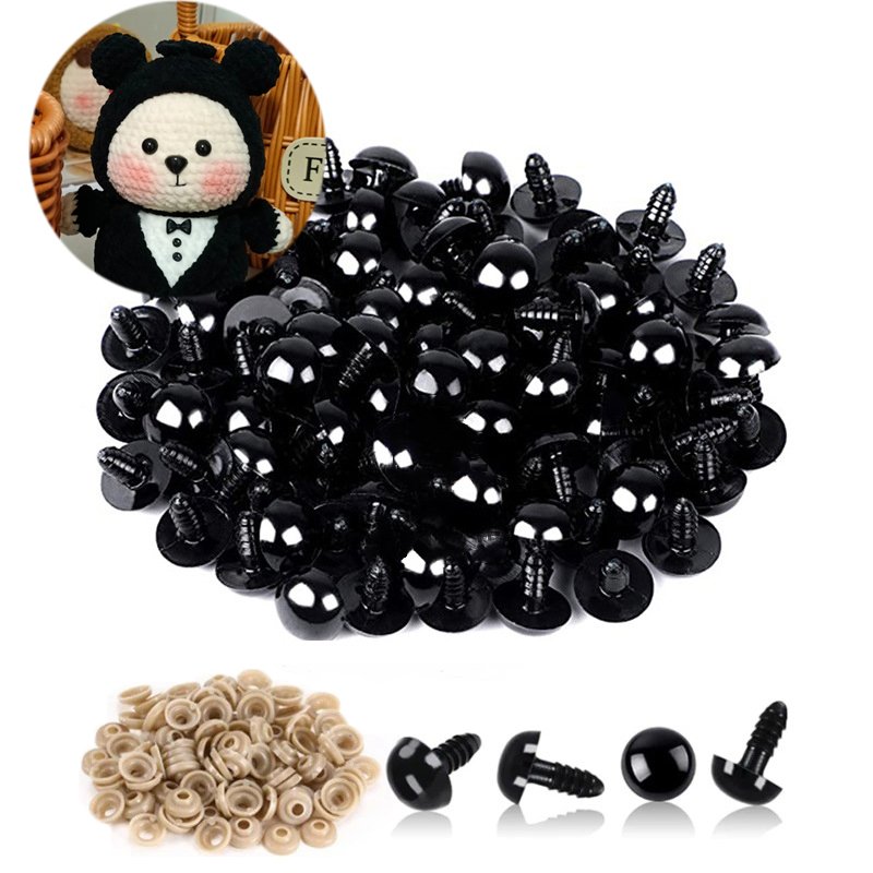 Yeux de Sécurité Noirs pour Peluches & Amigurumi - DIY Créatif
