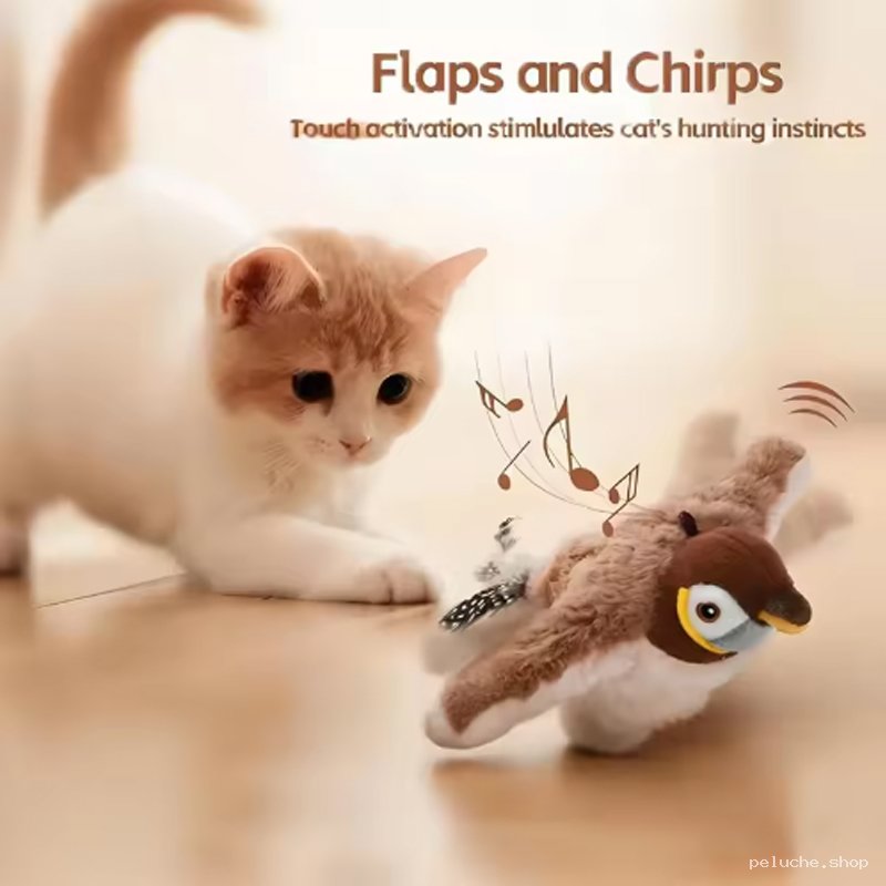 Jouet interactif oiseau pour chat - Éveille l'instinct !