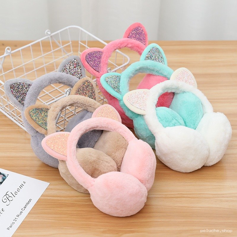 Cache-oreilles peluche chat - Hiver douillet & stylé
