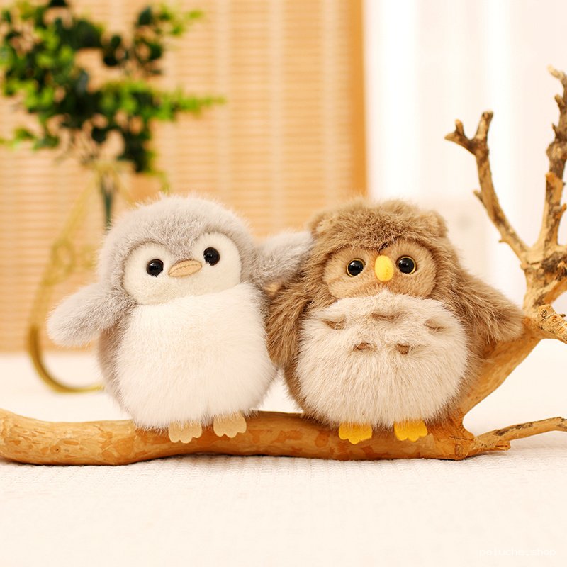 Peluche Chouette & Pingouin Adorables - Douceur et Mignonnerie