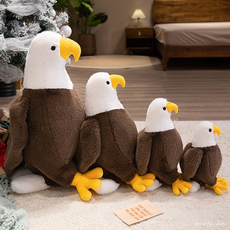 Peluche Aigle Pygargue à Tête Blanche - Douce et Réaliste