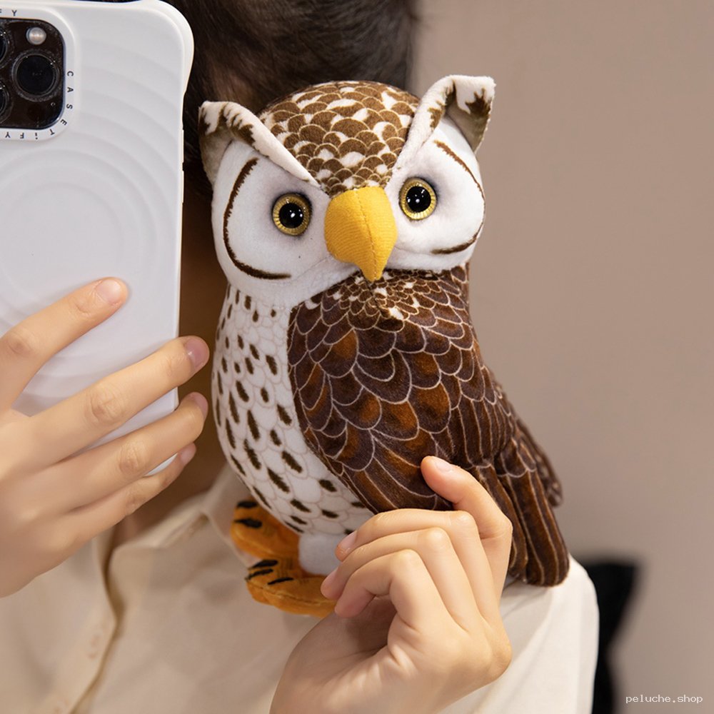 Peluche Hibou Réaliste et Adorable | Compagnon Doux & Déco
