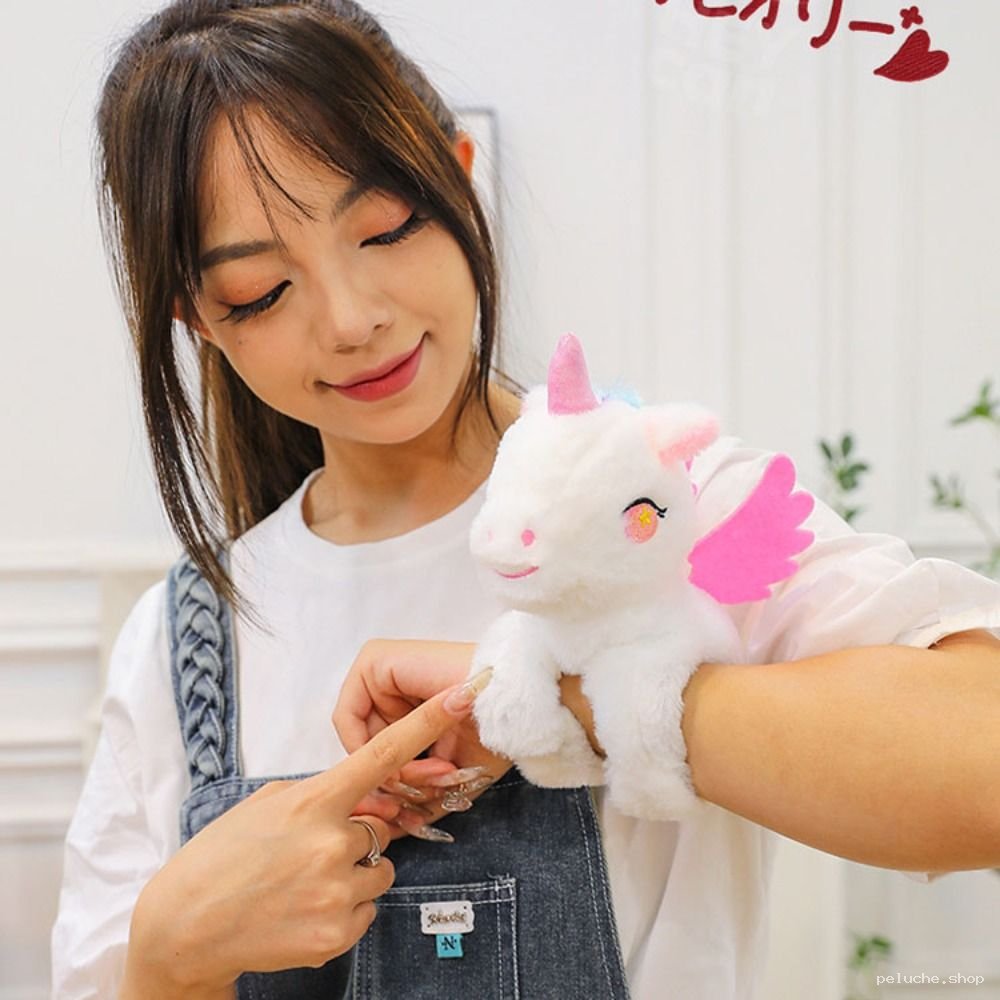 Peluche Licorne Ailes Roses | Attache Poignet Douce & Mignonne