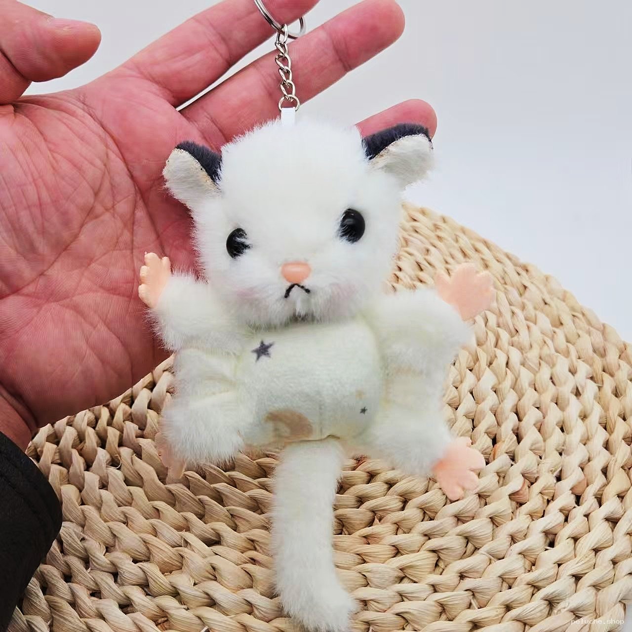 Porte-clés Phalanger Volant Blanc Peluche Mignon