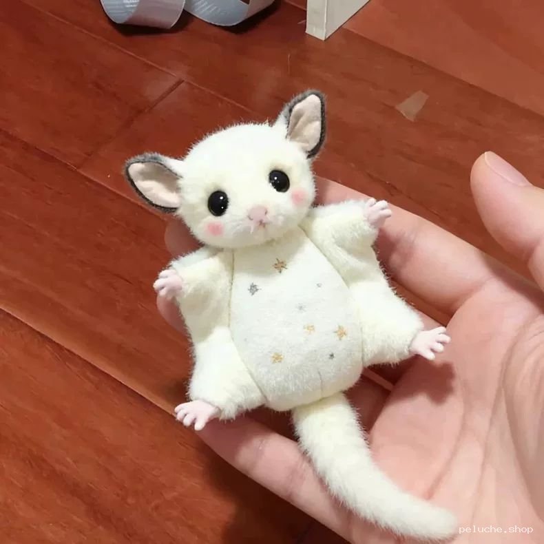 Peluche Sugar Glider Blanc Mignon - Douceur Étoilée