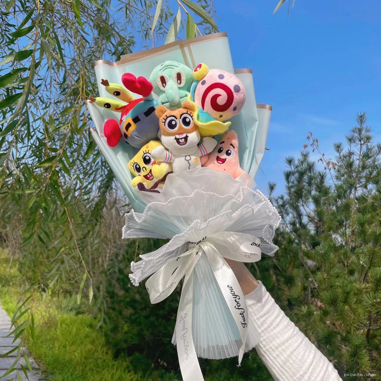 Bouquet de peluches Bob l'éponge - Cadeau original et fun
