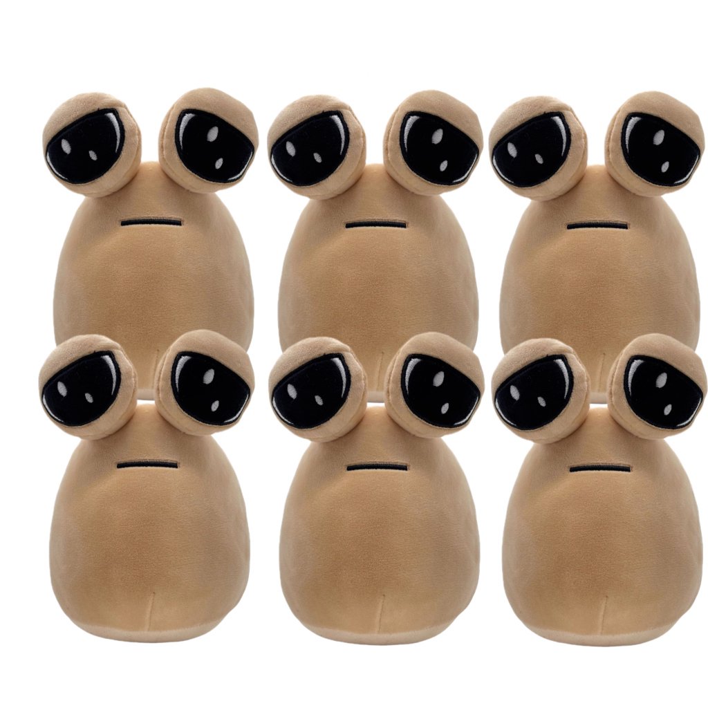 Lot de 6 Peluches Tirelire Fantaisie Yeux Globuleux Mignonnes