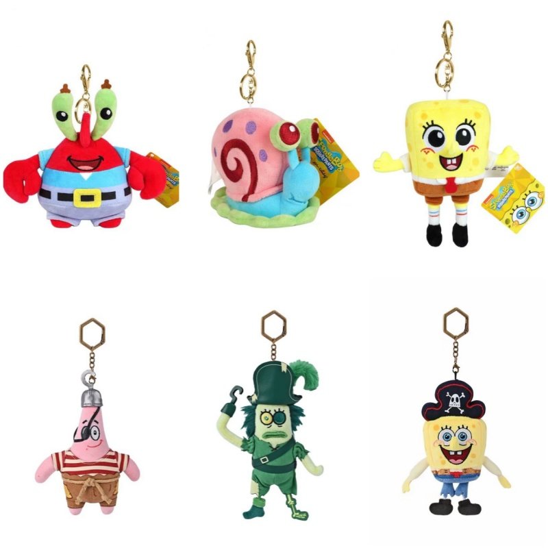 Porte-clés Peluche Bob l'Éponge et Amis - Collection Complète