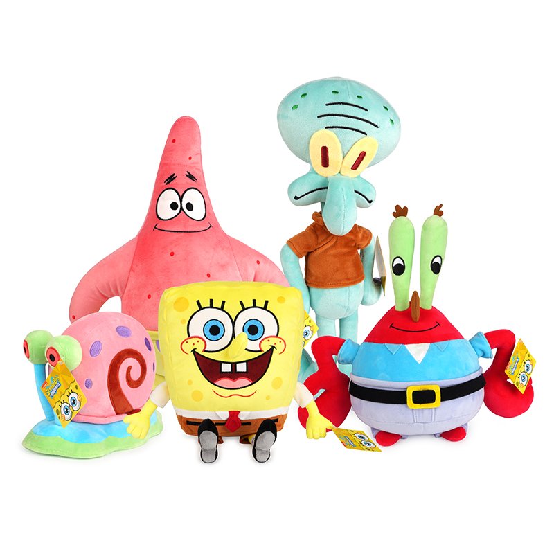 Lot de Peluches Bob l'éponge et ses amis - Collection Complète