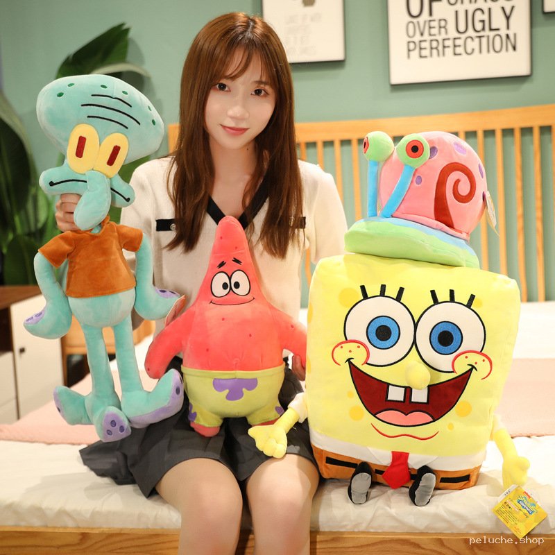 Peluche Bob l'éponge, Patrick et Carlo - Collection complète
