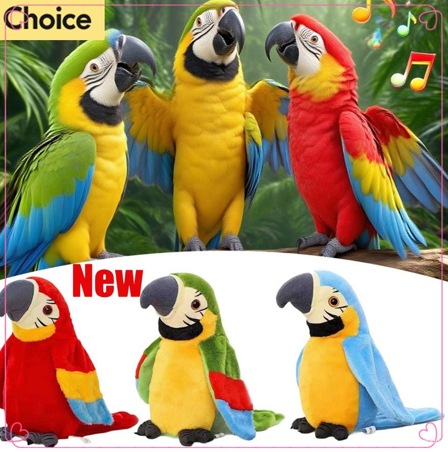 Peluche Perroquet Parlant - Jouet Doux & Coloré Enfants