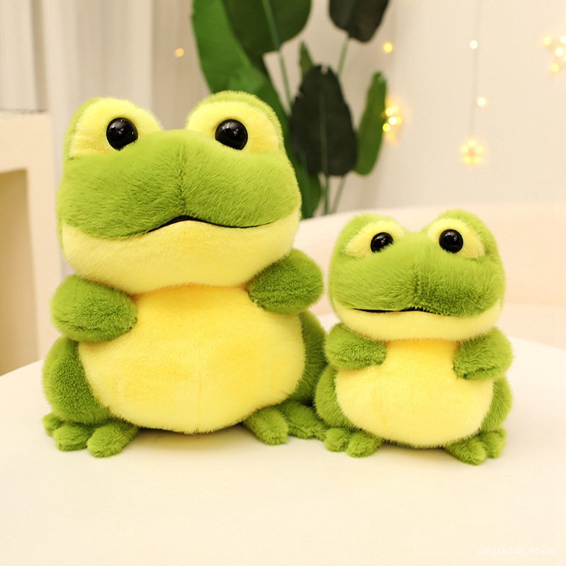 Peluche Grenouille Verte Douce | Jouet Câlin Enfants & Adultes