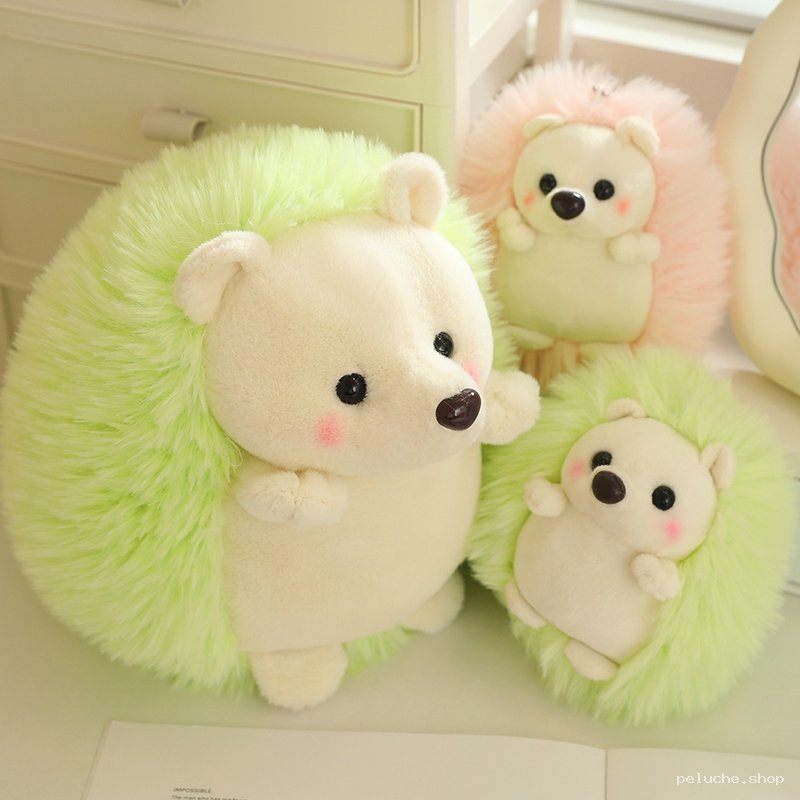 Adorables Peluches Hérisson Vert et Rose - Douceur
