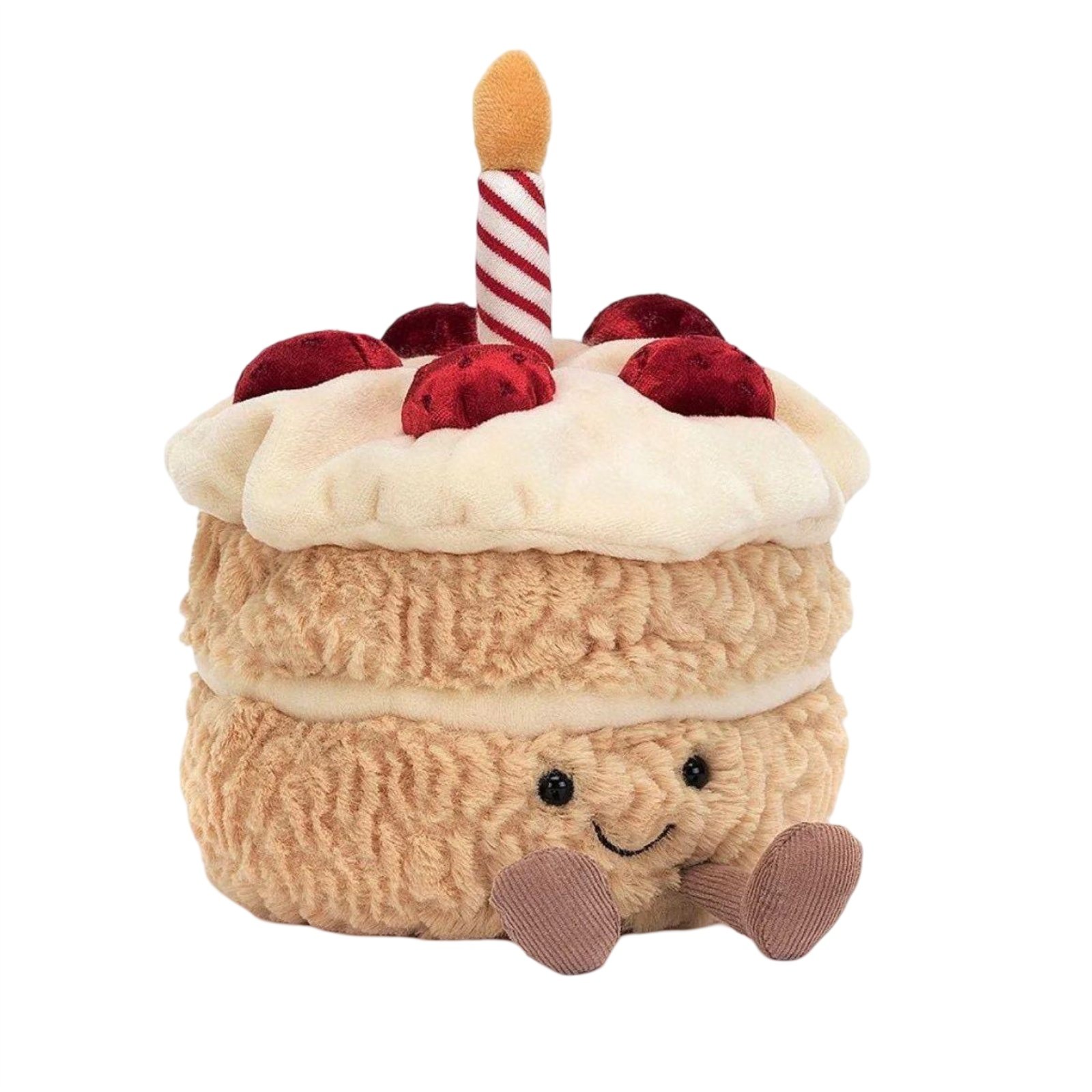 Peluche Gâteau d'Anniversaire avec Bougie - Cadeau Doux