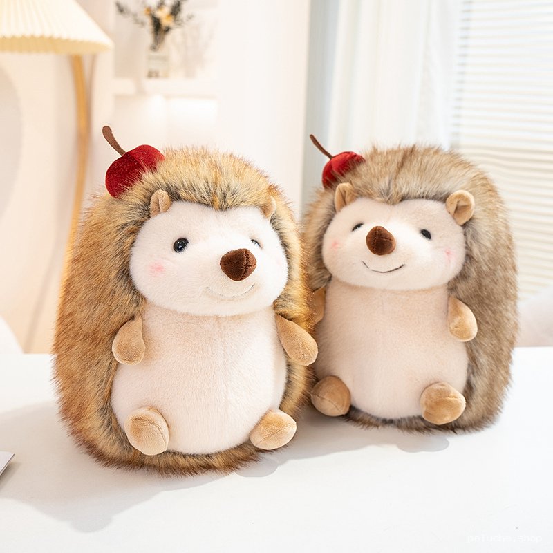 Peluche Hérisson Mignon avec Pomme Décorative - Douceur Assurée