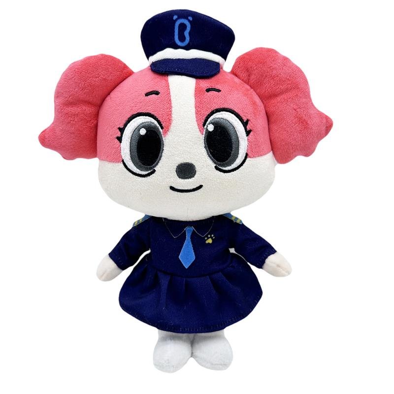Peluche Chien Rose Uniforme Capitaine | Douceur & Aventure