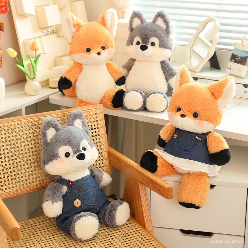 Peluche Renard & Loup Kawaii – Douceur et Câlins Garantis