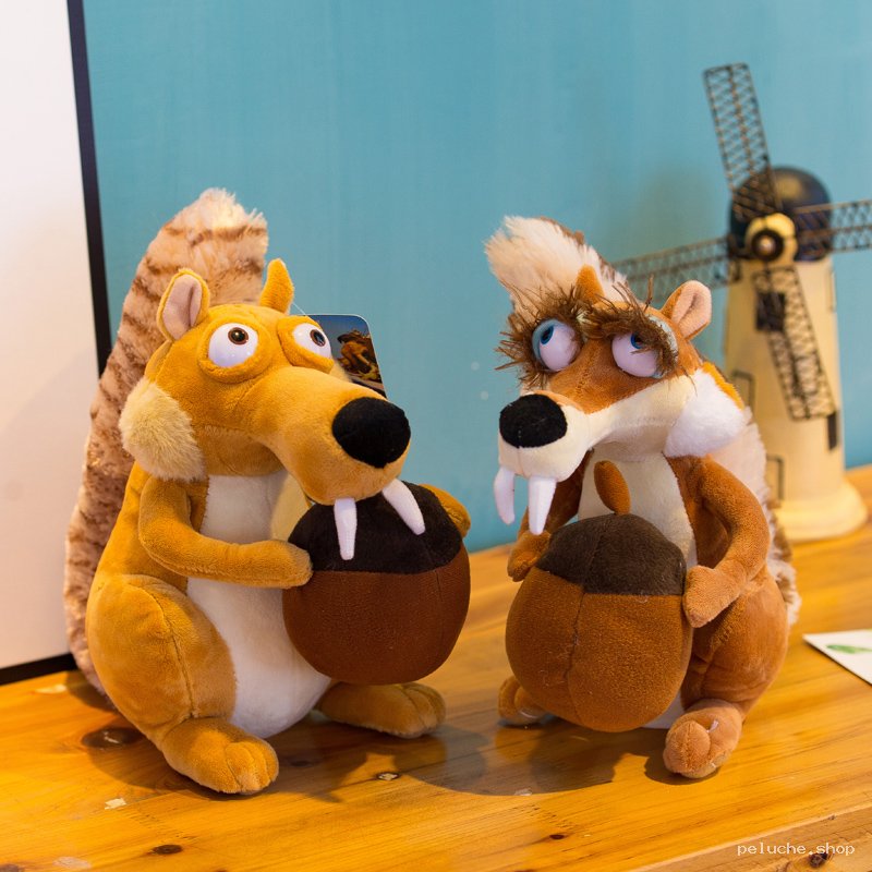 Peluches Scrat et Scratte L'Âge de Glace - Le Duo Écureuil