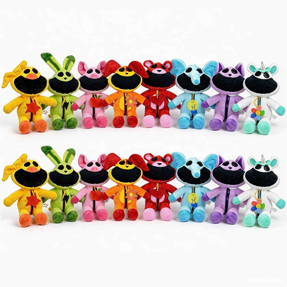 Collection Peluches Masquées Animaux Colorés Doux pour Enfants