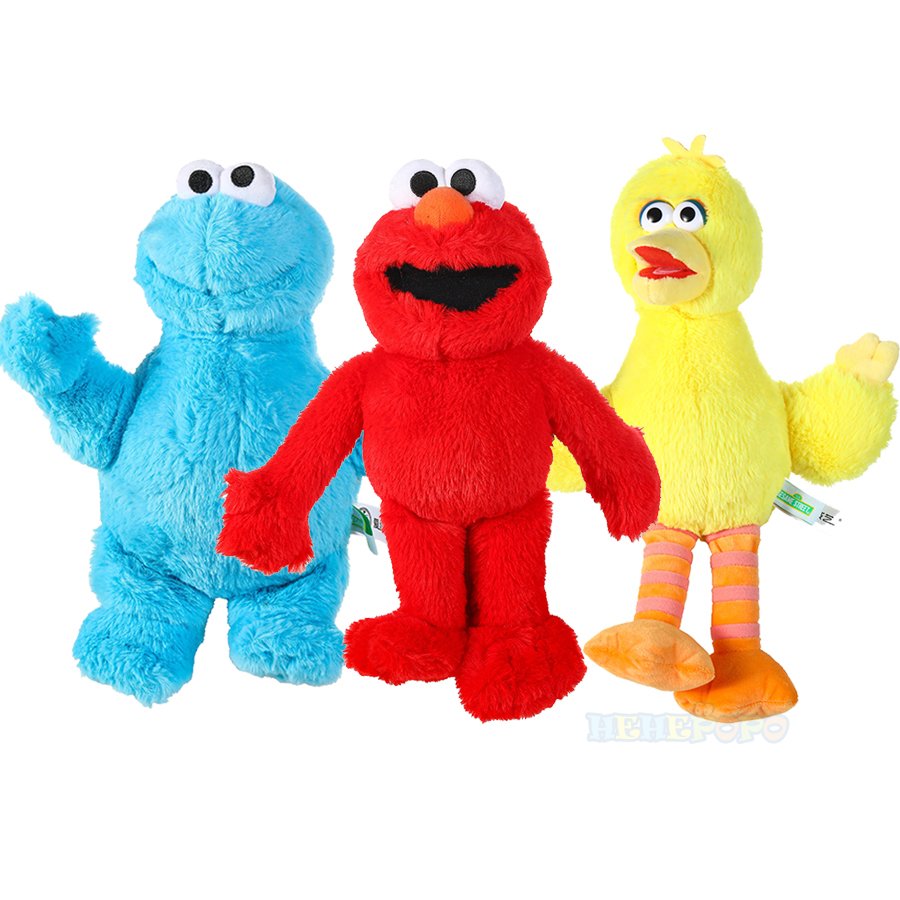 Peluches Sesame Street: Elmo, Cookie Monster & Big Bird
