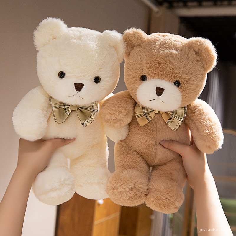 Paire d'ours en peluche doux beige et marron | Idéal cadeau
