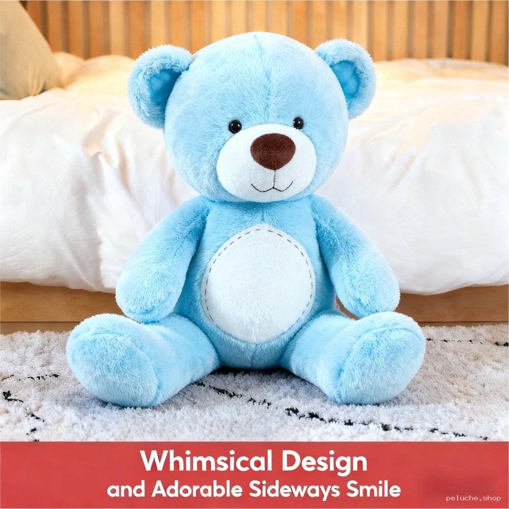Ours en Peluche Bleu Ciel Adorable & Doux pour Enfants