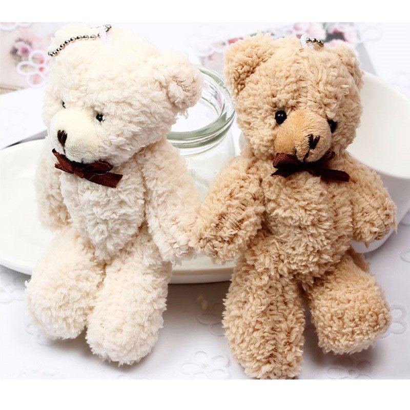Duo Porte-clés Oursons en Peluche – Beige et Crème
