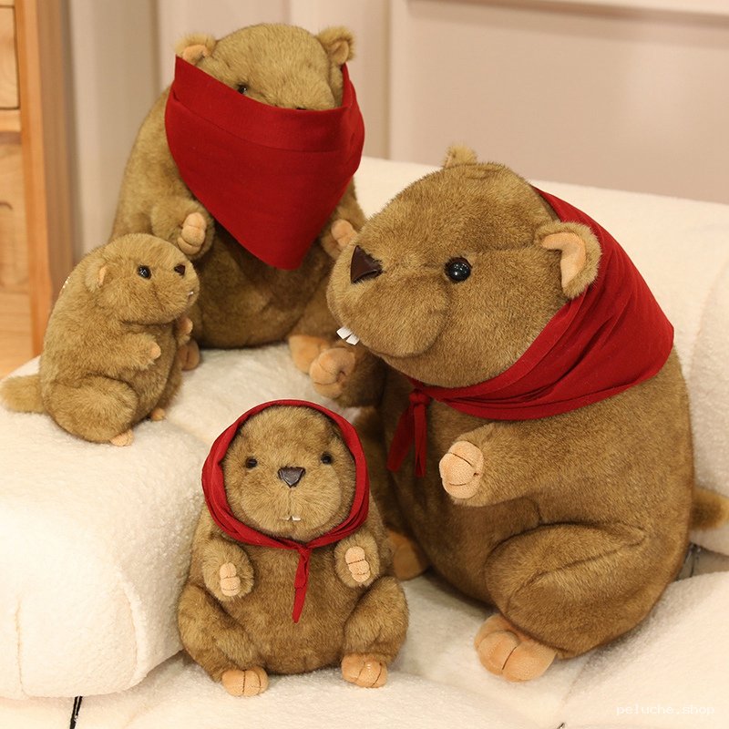 Peluche Marmotte / Castor Douce | Famille Adorable