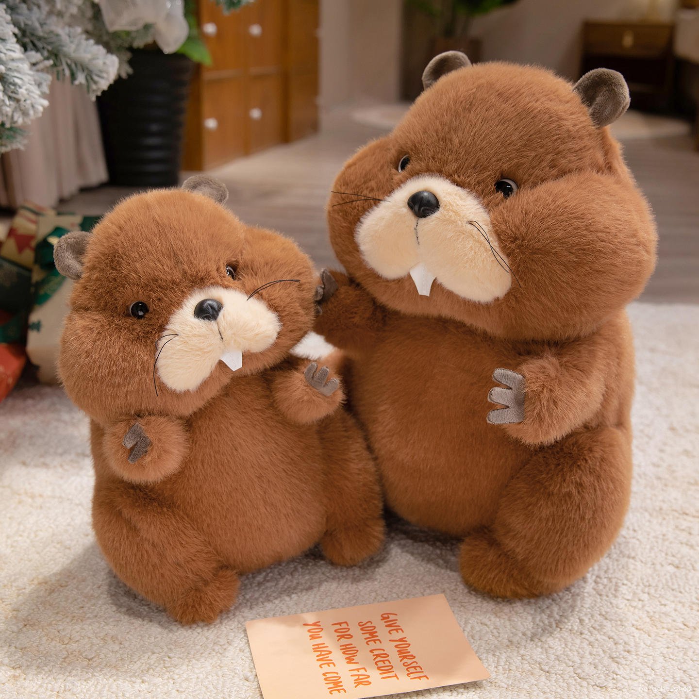 Peluche Castor Mignon Doux | Doudou Réconfortant Enfant