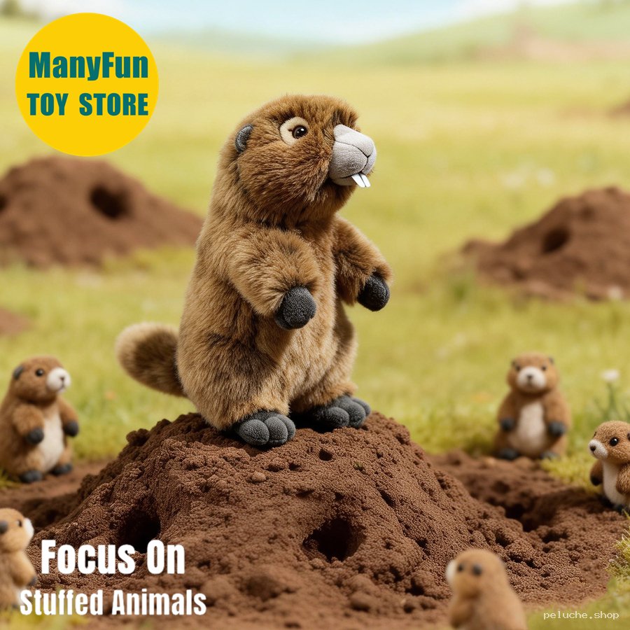 Marmotte en Peluche Réaliste | Douceur & Aventure Nature