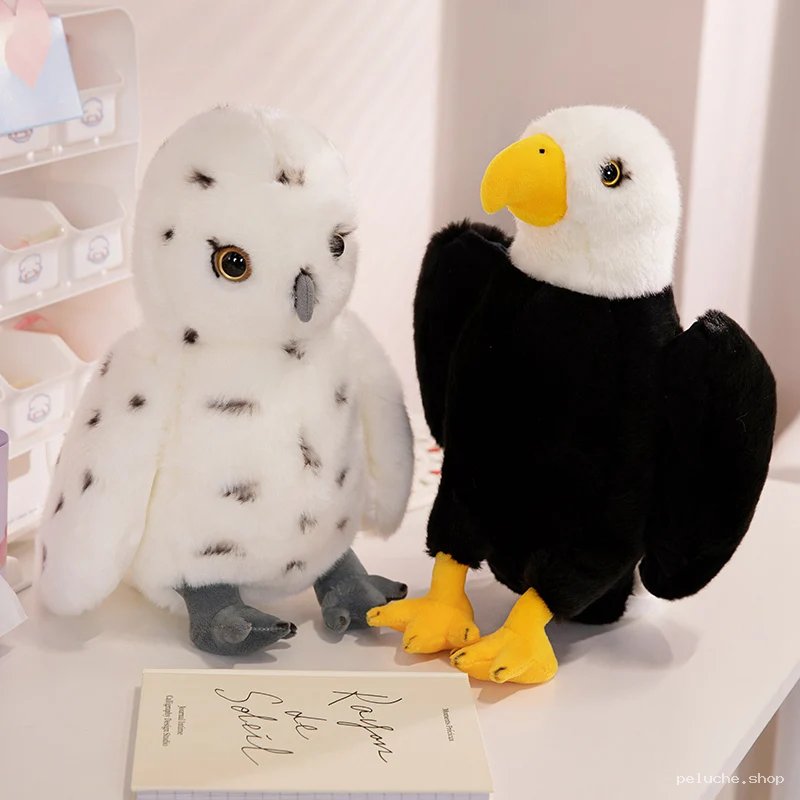 Peluches Chouette Harfang & Aigle Réalistes | Doux Cadeaux
