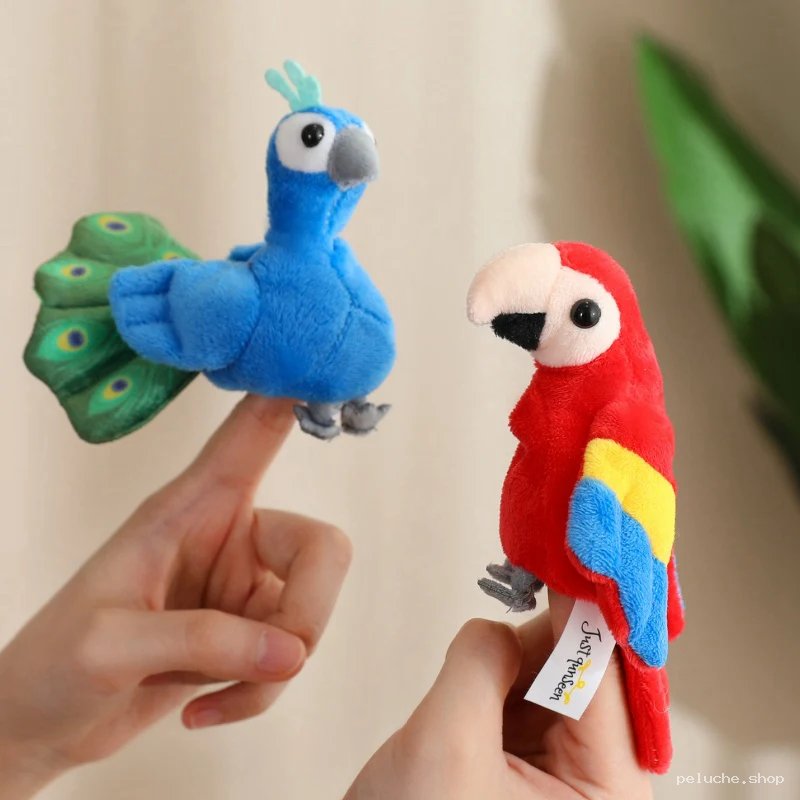 Marionnettes à doigts Paon et Perroquet - Jouet interactif