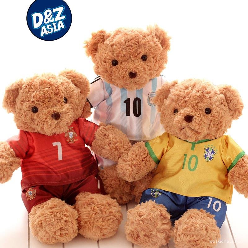 Oursons en Peluche Football | Maillots Équipes Nationales