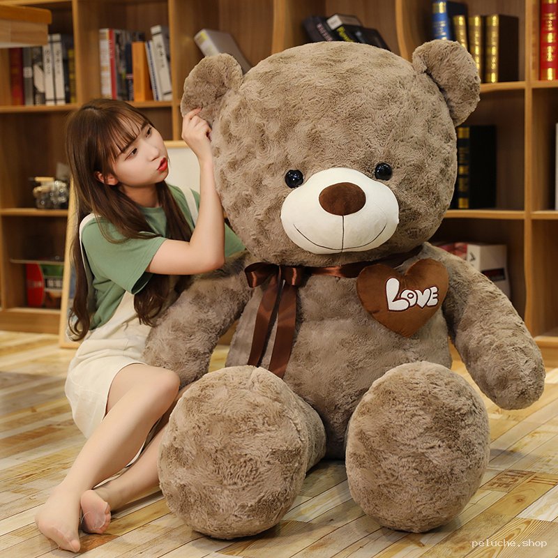 Ours en Peluche Géant Marron Doux - Amour & Douceur Infinie