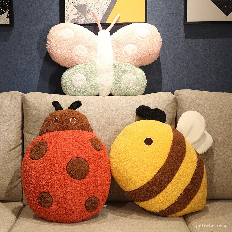 Peluches Douces Insectes Câlins | Papillon, Coccinelle, Abeille