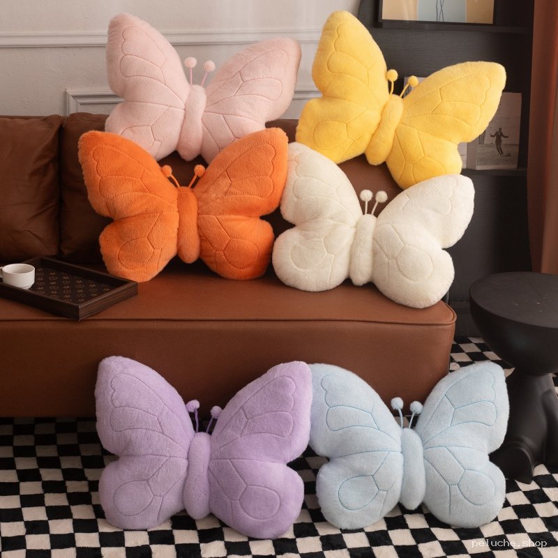 Peluche Papillon Doux - Coussins Déco & Confort pour Chambre