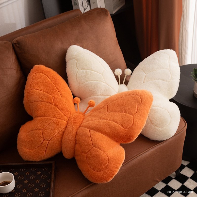 Coussin Peluche Papillon Doux - Décoration Maison