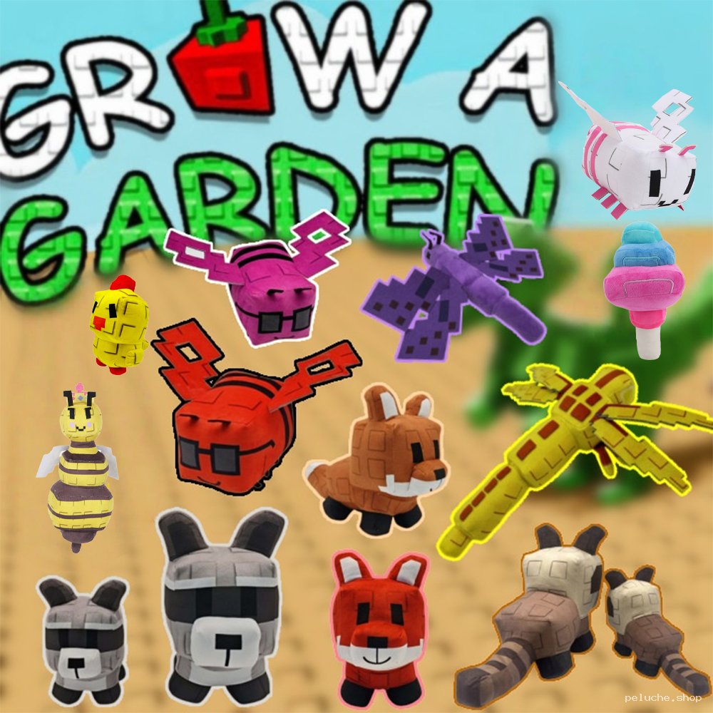 Peluche Grow A Garden - Animaux & Objets Pixelisés