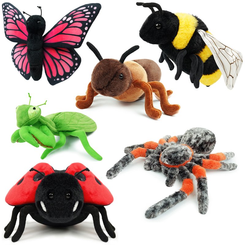 Peluches Insectes et Arachnides Douces - Collection Enfant