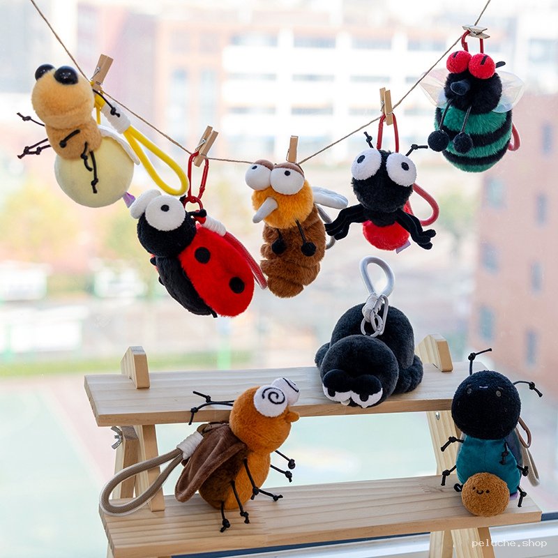 Porte-clés Peluche Insectes Mignons | Collection Adorable